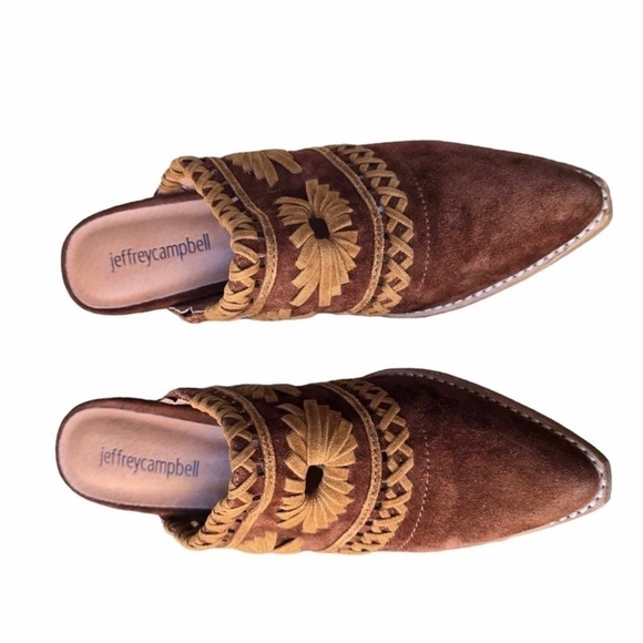 Jeffrey Campbell Billy Suede Western Boho Mule - Picture 2 of 5